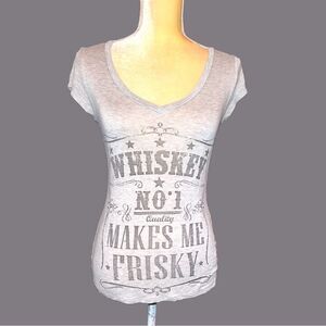 Jc fits brand gray flirty fun sayings T-shirt